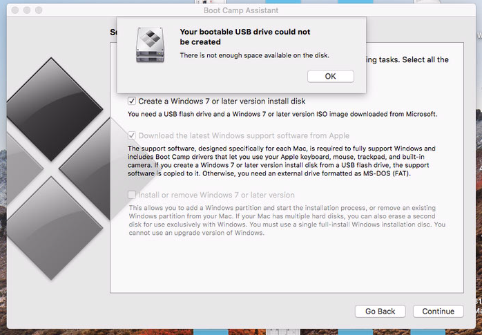 bootable usb for windows on mac